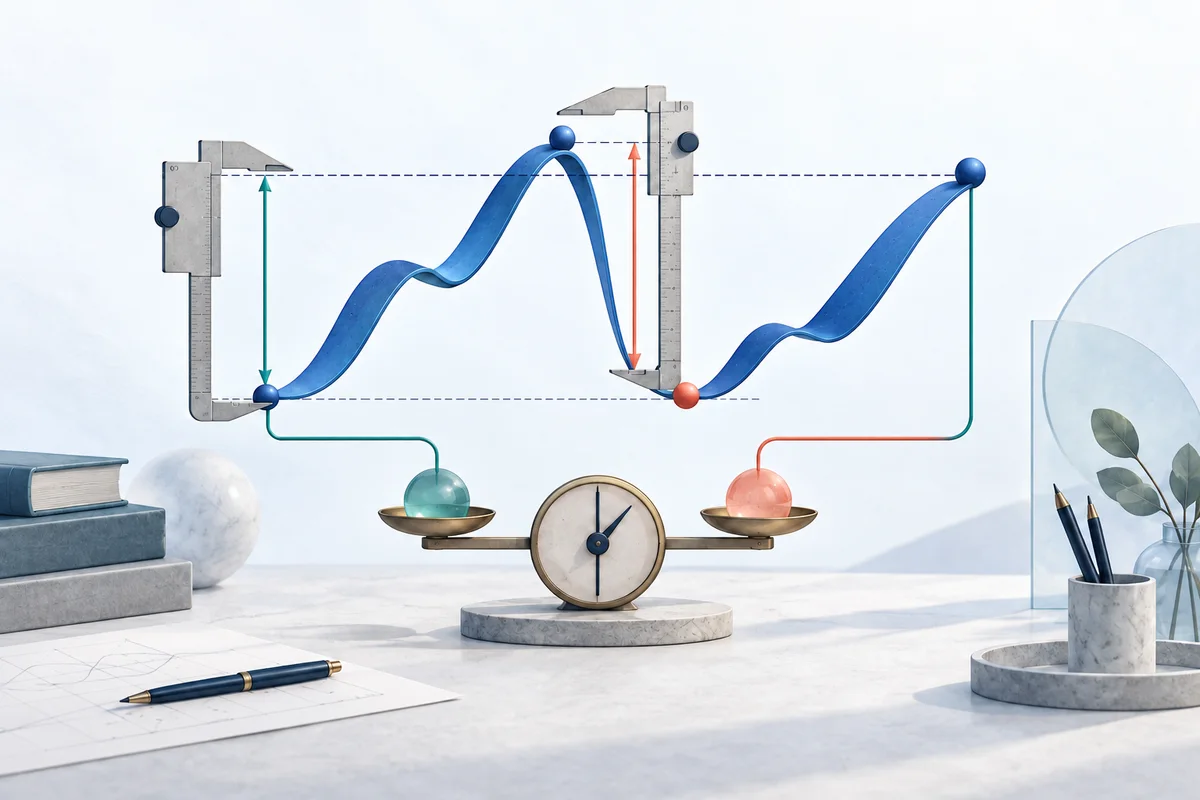 Matching measurement units compare net profit with the largest account drawdown.