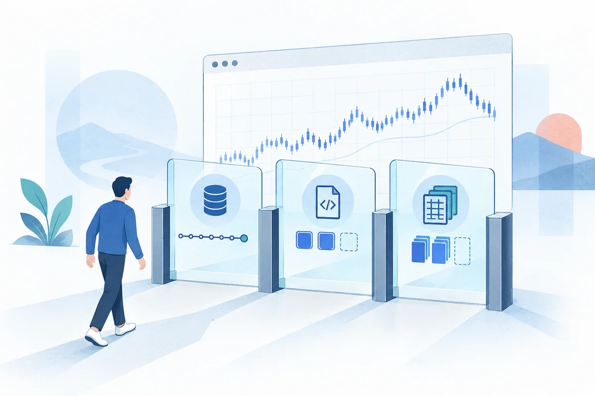 A generic charting workspace with separate data, script and export capacity indicators.